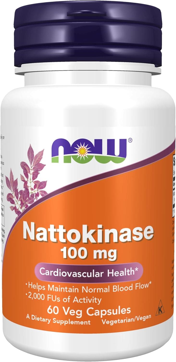 NOW Supplements, Nattokinase 100 mg (from Non-GMO Soy)…