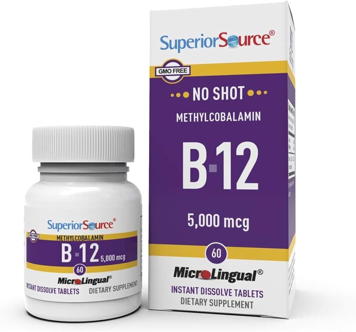 Superior Source No Shot Methylcobalamin B-12 5000 mcg…