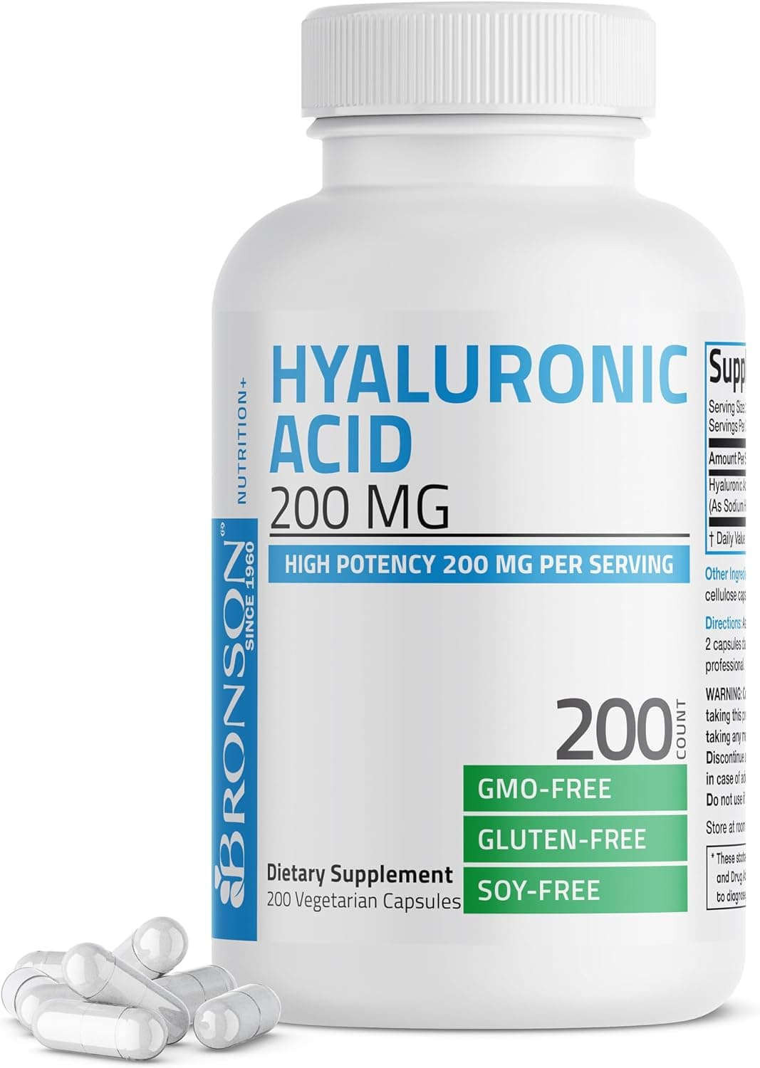 Bronson Hyaluronic Acid 200 MG High Potency