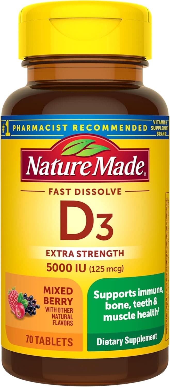 Nature Made Vitamin D3 5000 IU (125 mcg) Extra Strength