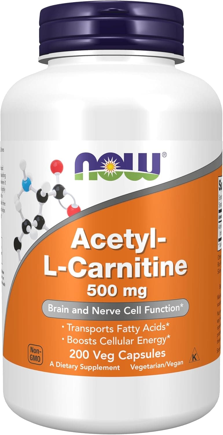 NOW Foods Supplements, Acetyl-L Carnitine 500 mg, Amino Acid…