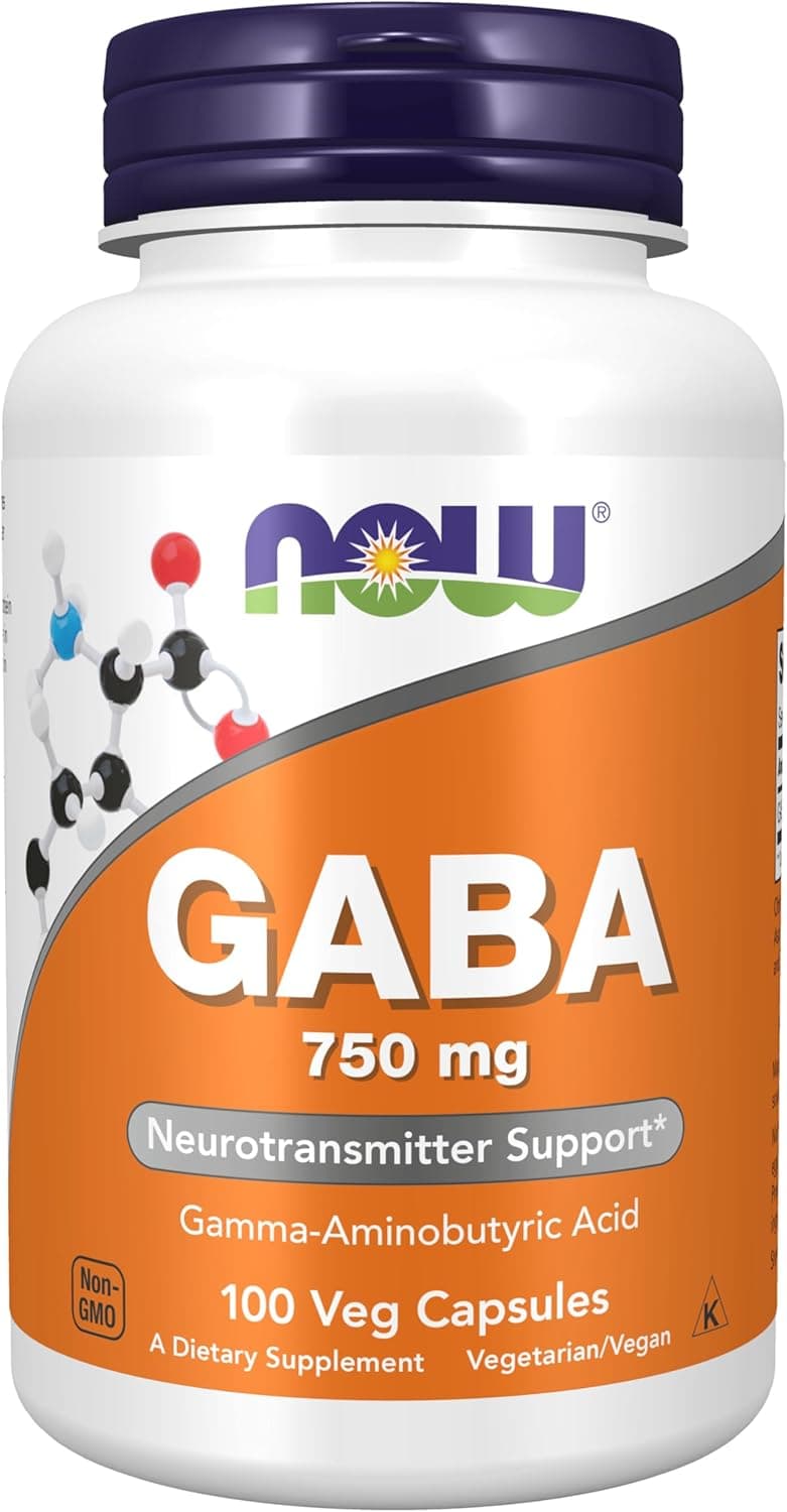 NOW Foods Supplements, GABA (Gamma-Aminobutyric Acid) 750mg…