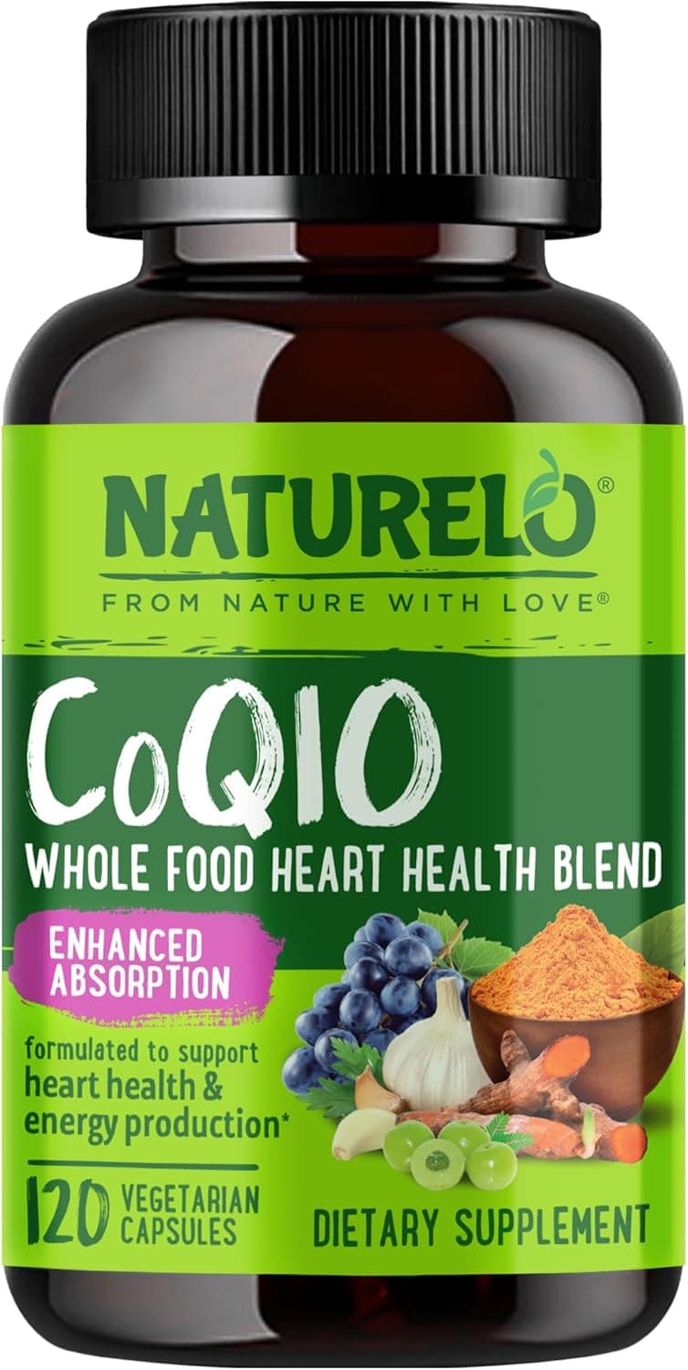 NATURELO Whole Food CoQ10 Supplement