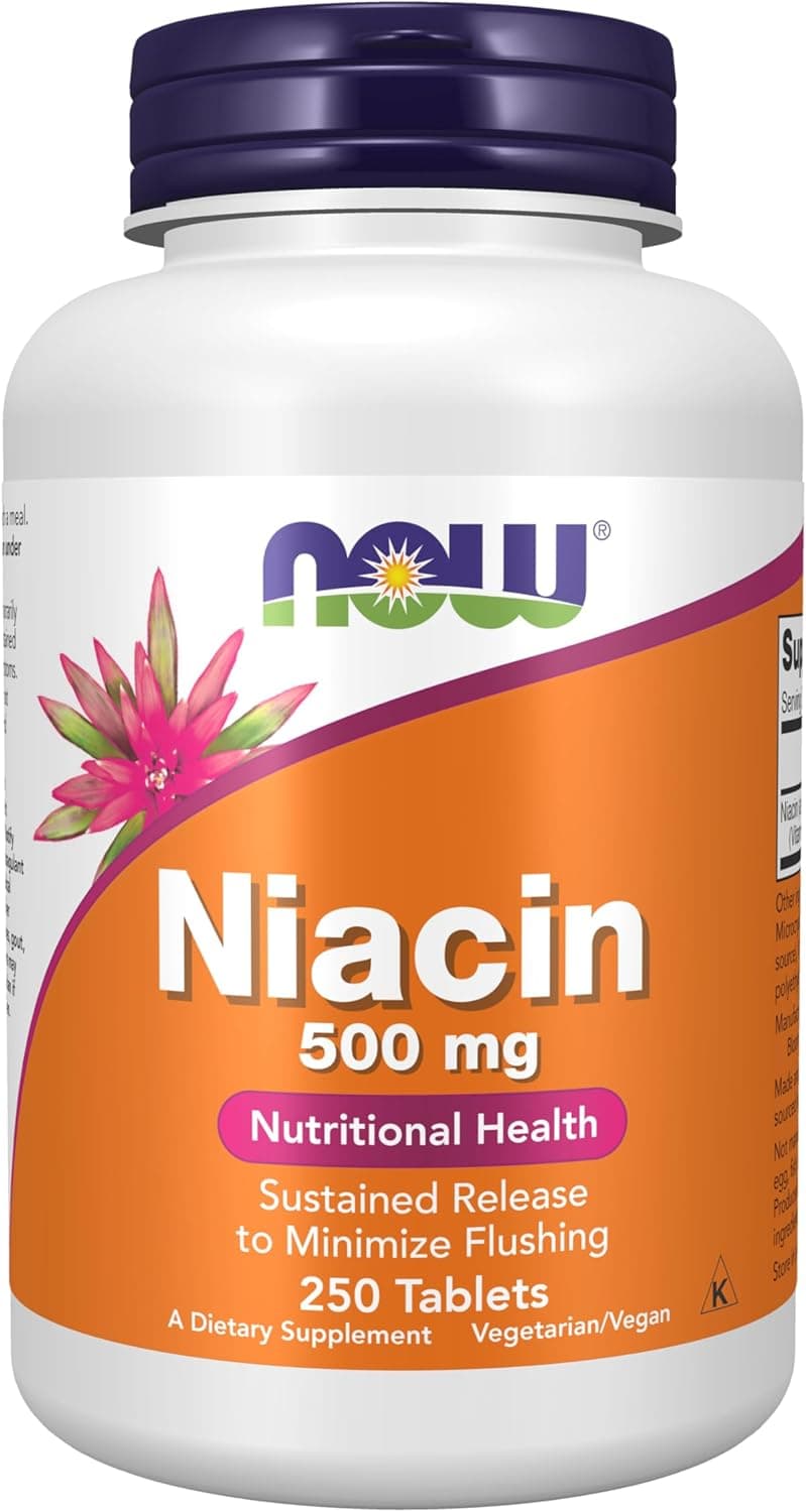 NOW Foods Supplements, Niacin (Vitamin B-3) 500 mg, Sustained…