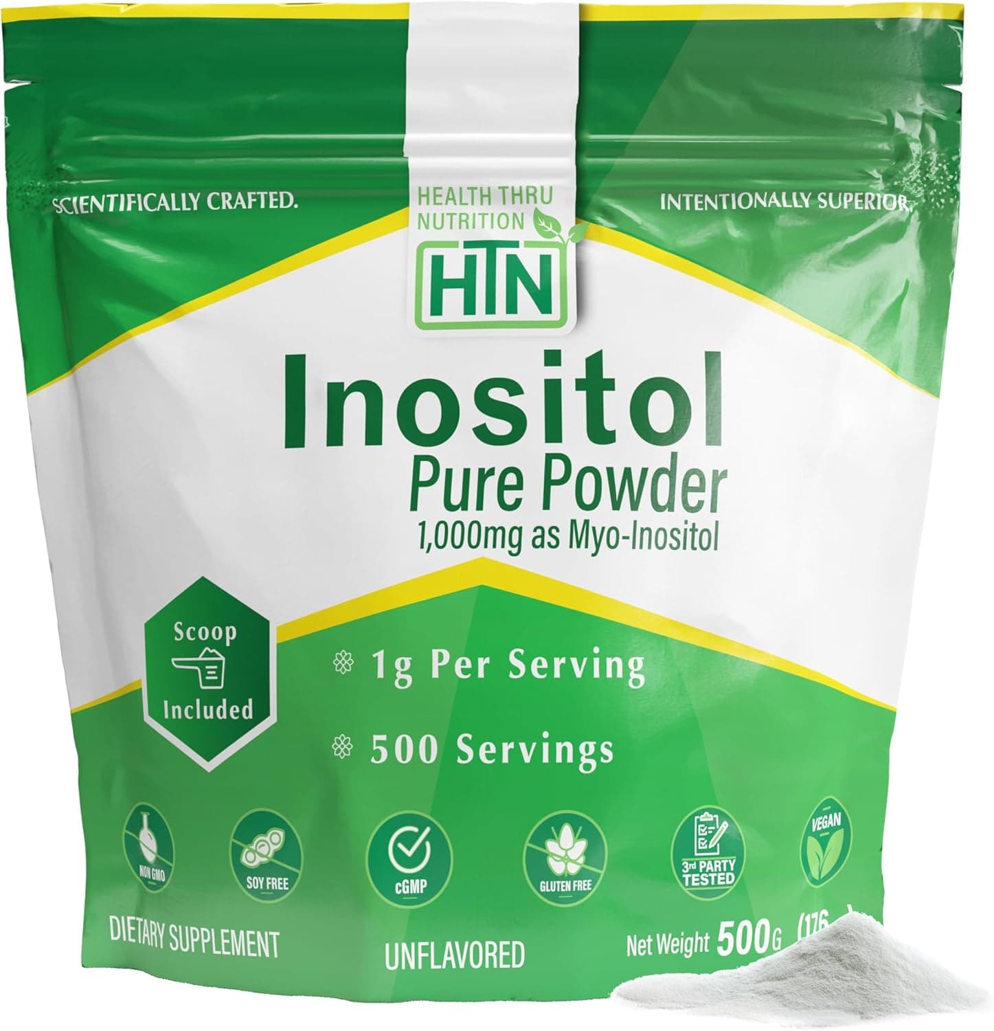 Health Thru Nutrition Inositol Powder – 500g Pure Powder as…