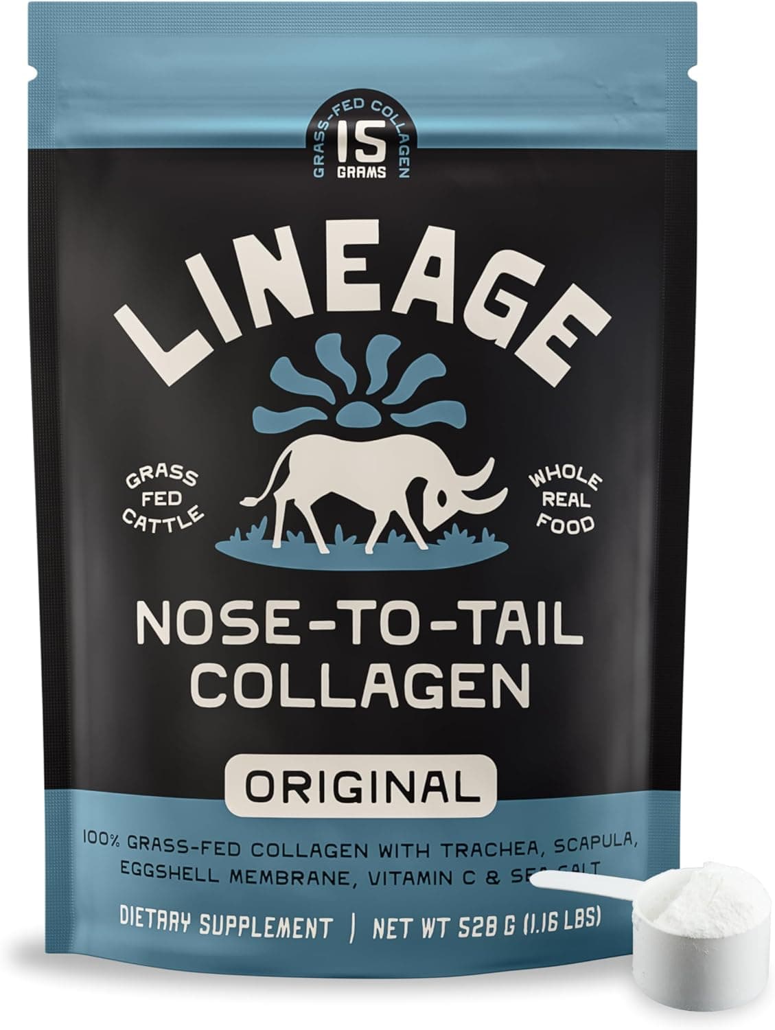 Lineage Provisions 100% Grass Fed Collagen Powder UNFLAVORED…
