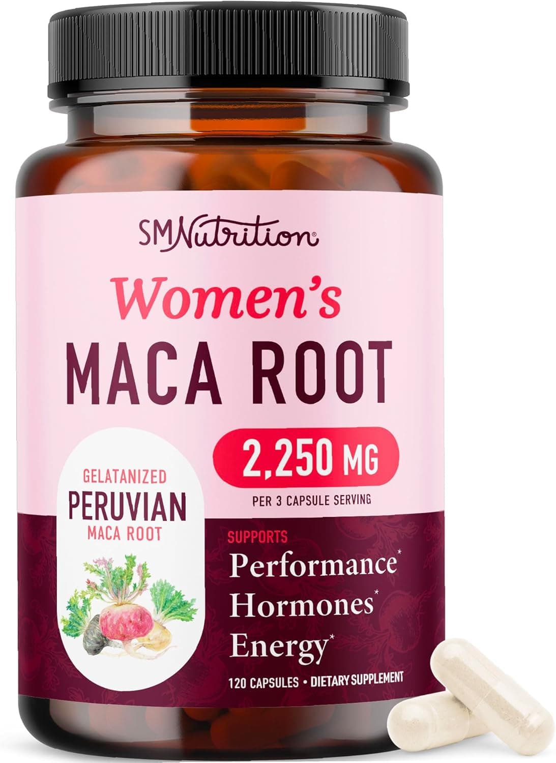 Organic Maca Root Capsules for Women | Peruvian Maca 2250MG…