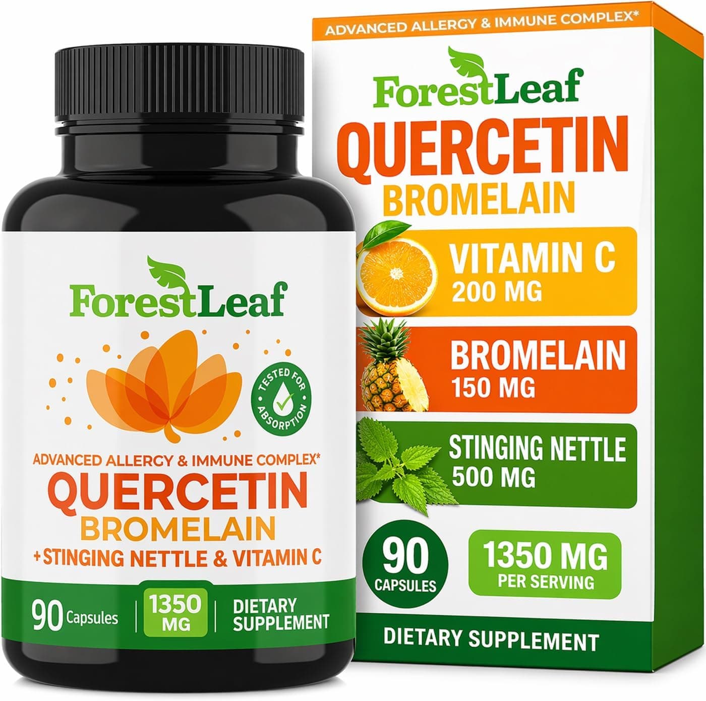 ForestLeaf Quercetin with Bromelain 1350mg - Blend…