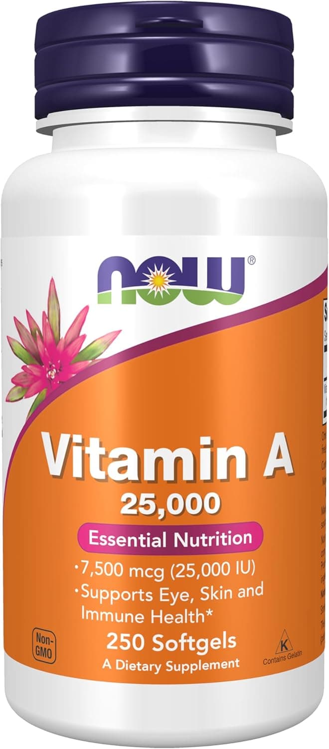 NOW Foods Supplements, Vitamin A (Fish Liver Oil) 25,000 IU…