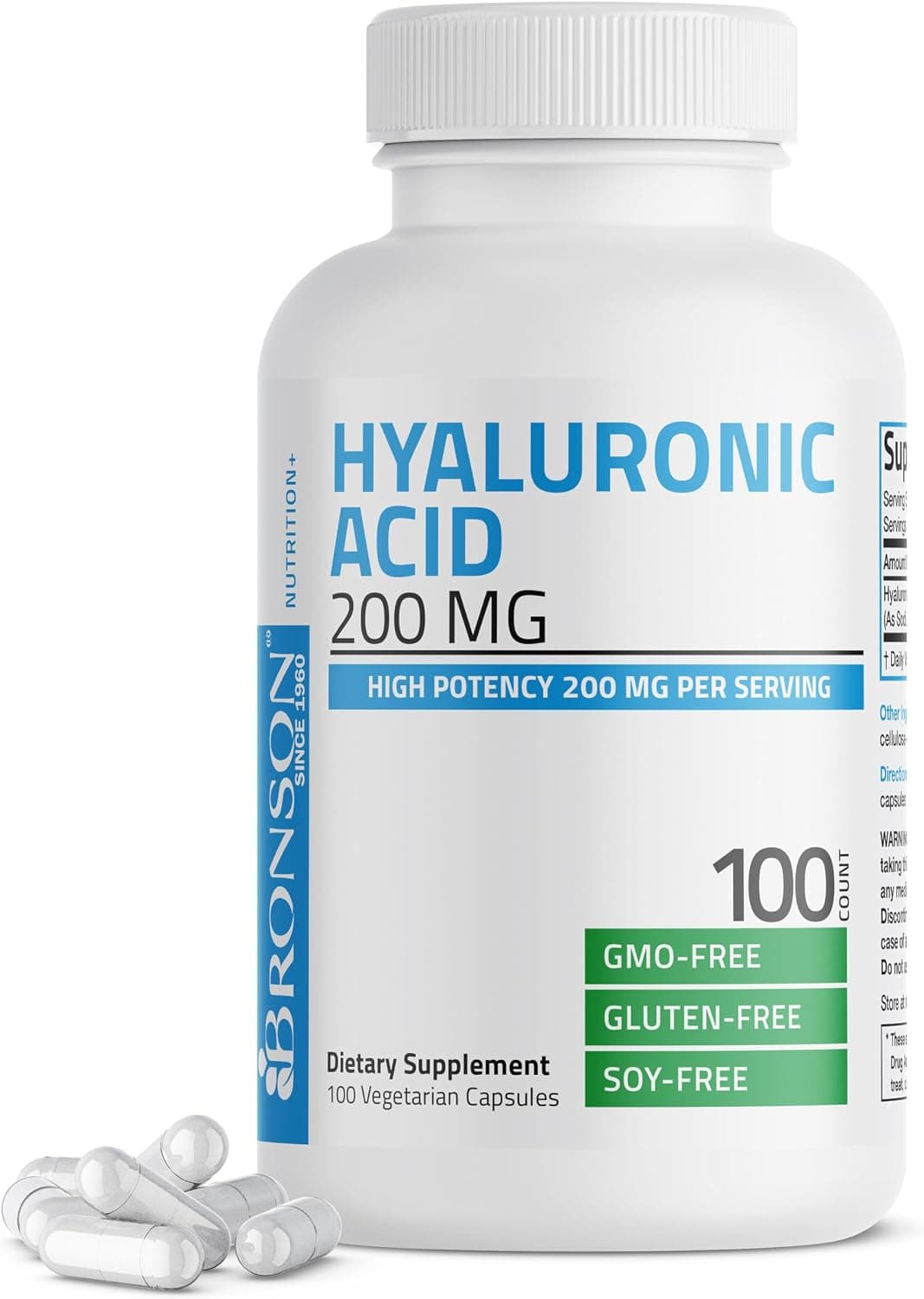 Bronson Hyaluronic Acid 200 MG High Potency
