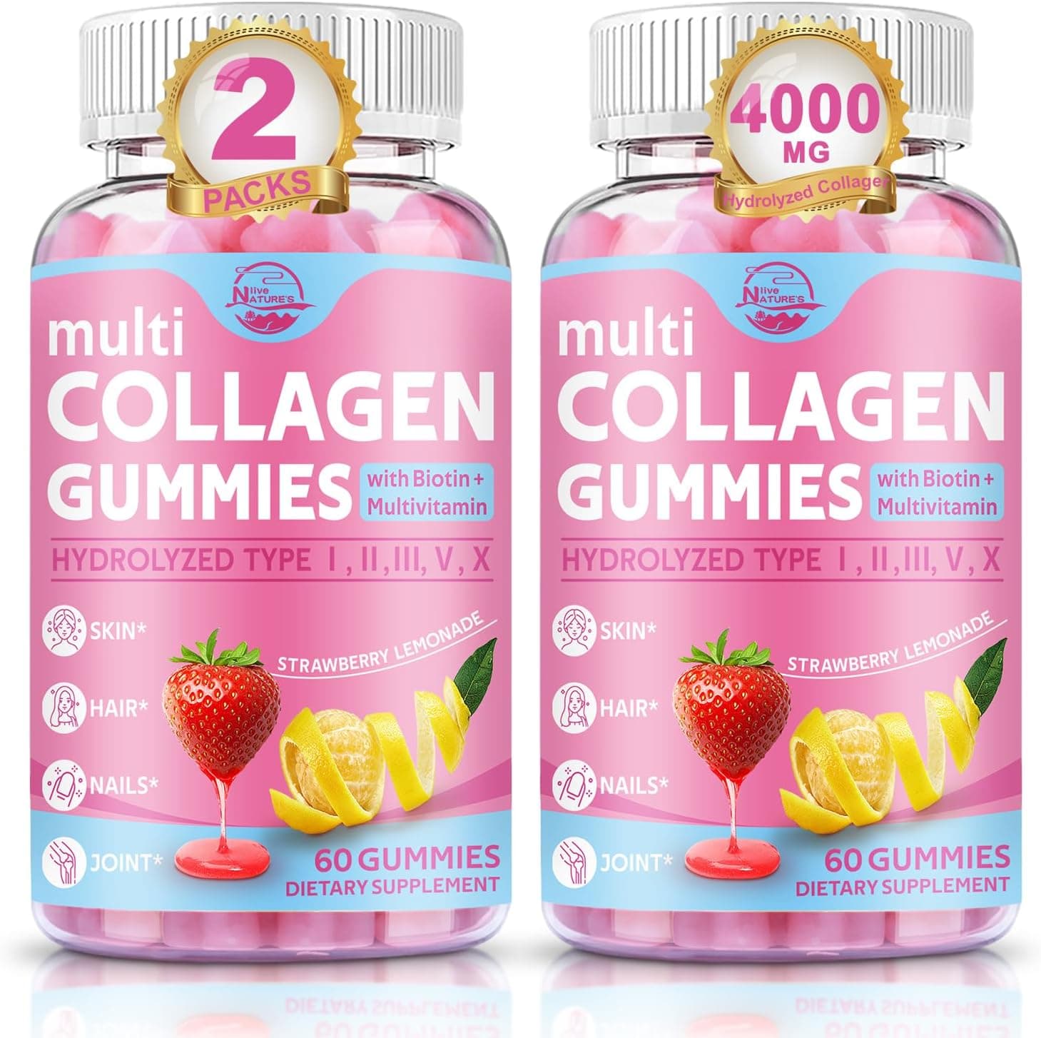 Nature's live Multi Collagen Peptides Gummies