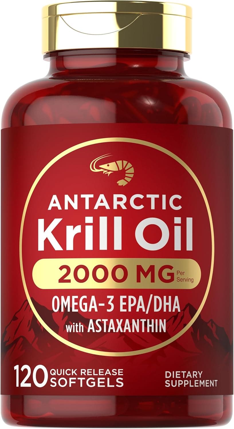 Carlyle Antarctic Krill Oil 2000mg | 120 Softgels | Omega-3…