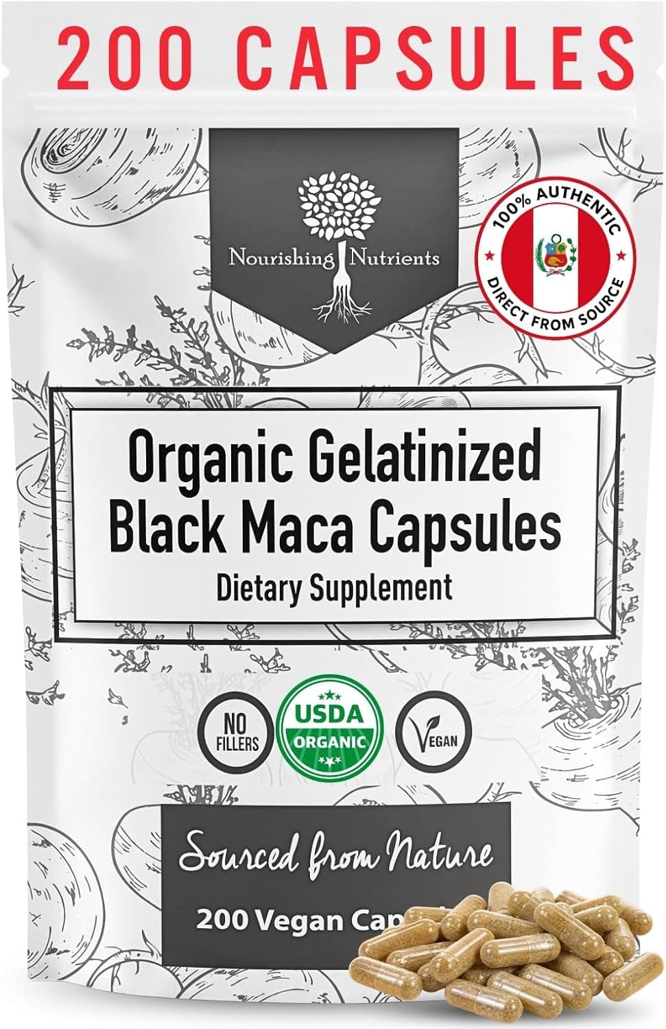 Organic Gelatinized Black Maca -4x Bioavailability 200…