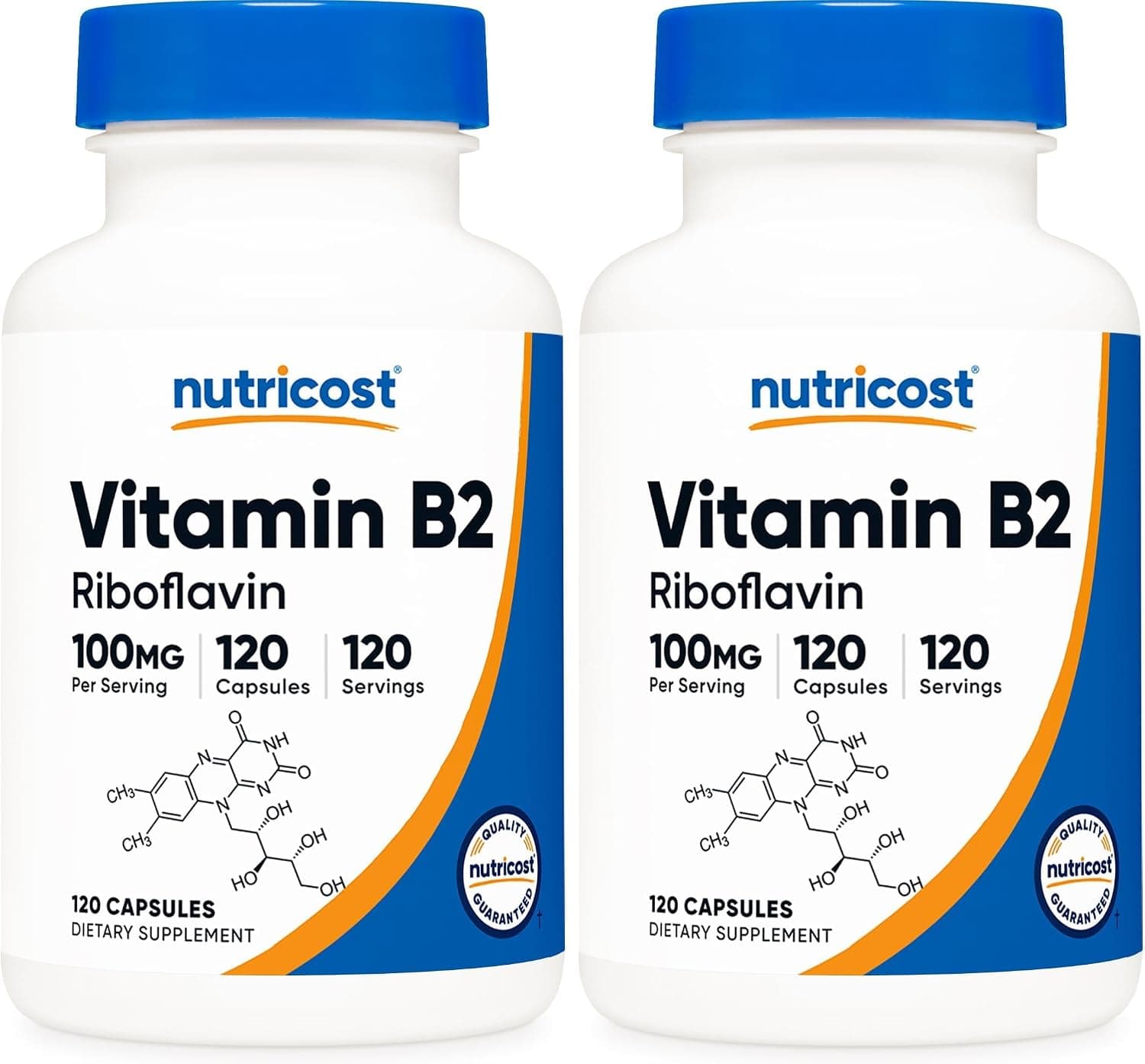 Nutricost Vitamin B2 (Riboflavin) 100mg