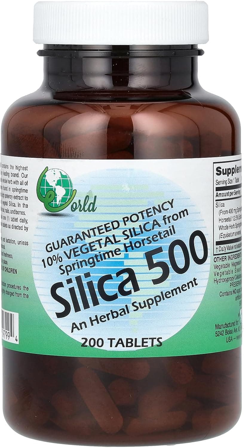 World Organics Silica 500Mg Tabs 200