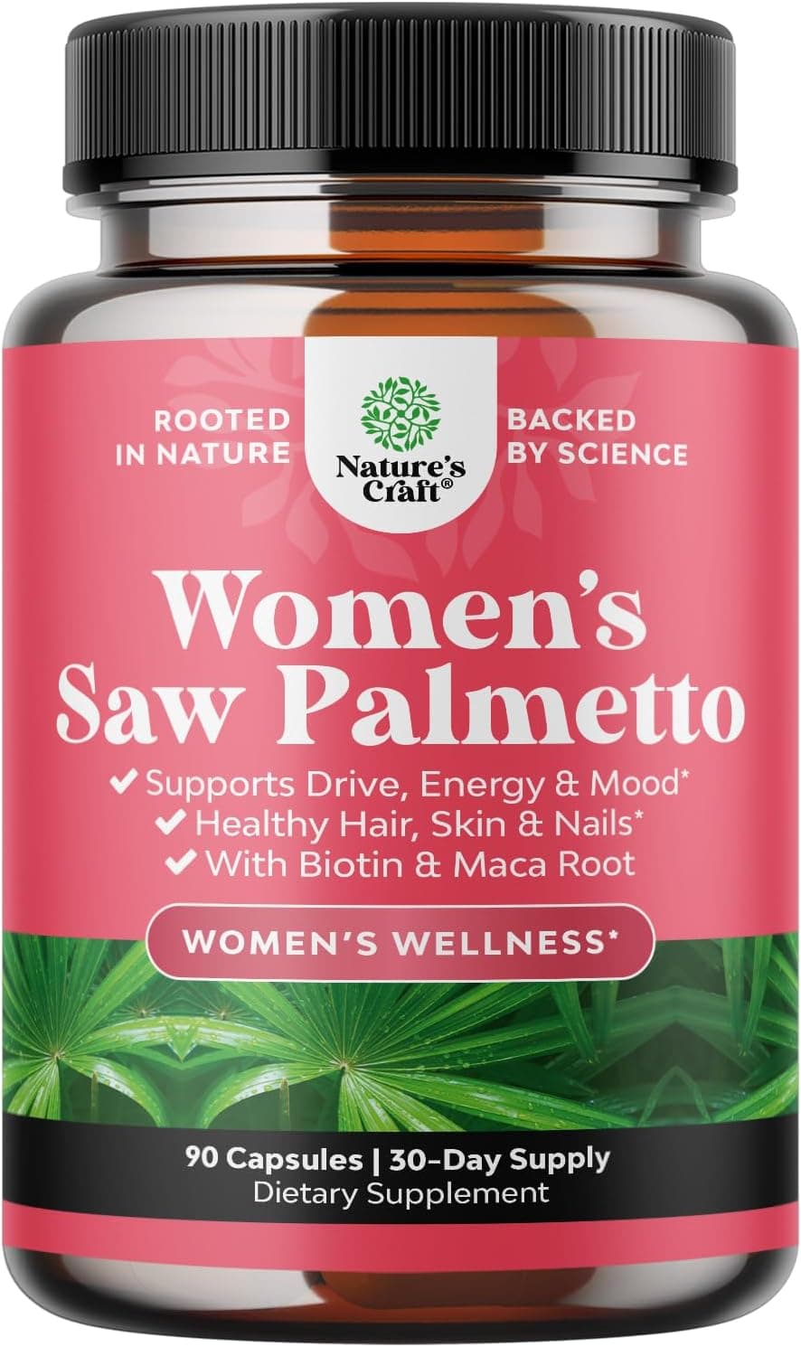 Saw Palmetto for Women 500mg - DHT Blocker for Women 30-Day…