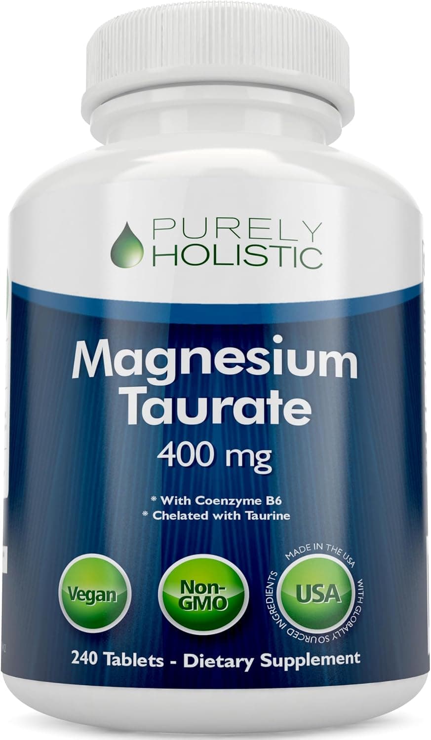 Magnesium Taurate 400MG Elemental Magnesium Per Serving | 4…