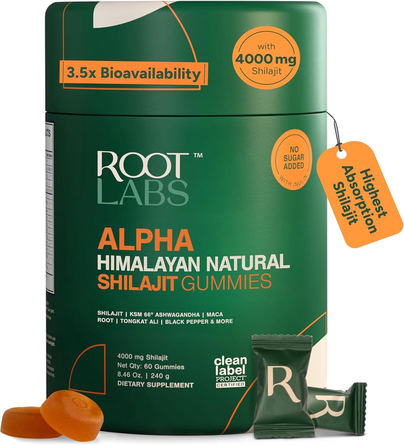 ROOT LABS 10-in-1 Alpha Shilajit Gummies | 4000 mg Pure…