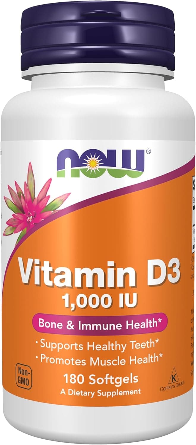 NOW Supplements, Vitamin D-3 1,000 IU, High Potency…