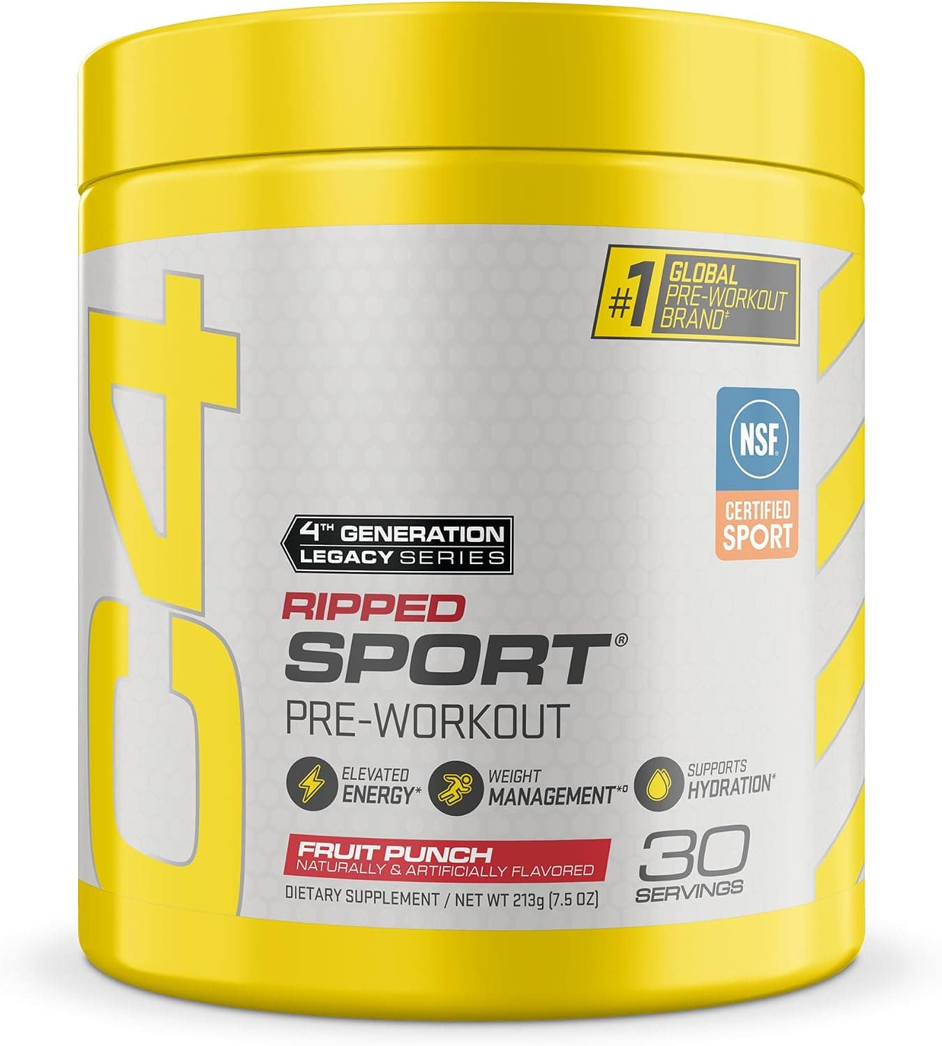 C4 Ripped Sport Pre Workout Powder Fruit Punch