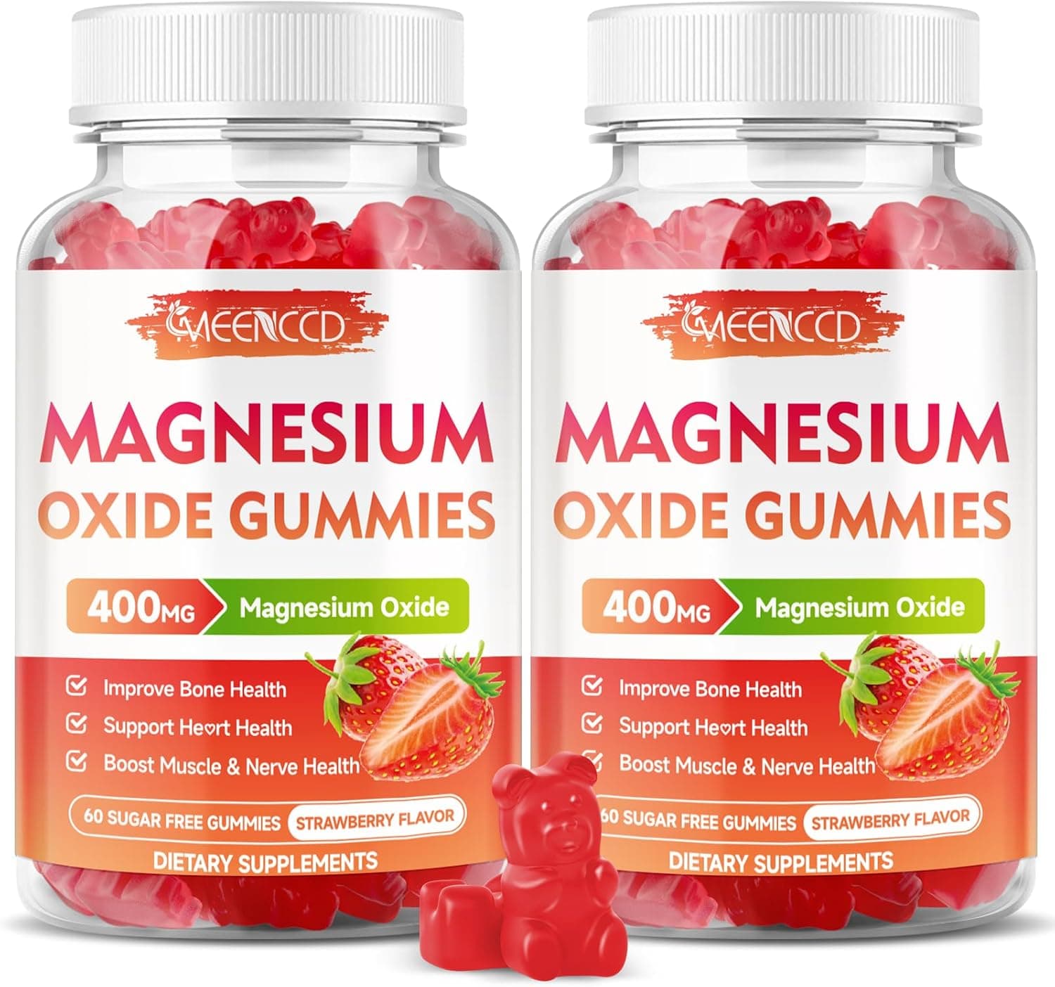 2 Pack Magnesium Oxide Gummies 400mg