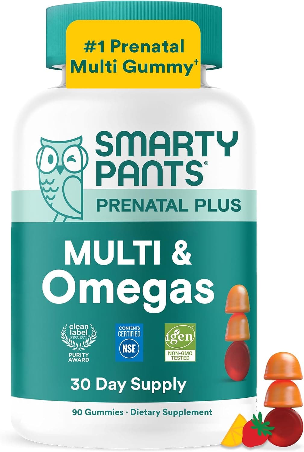 SmartyPants Prenatal Multivitamin Gummies with Omega 3 DHA