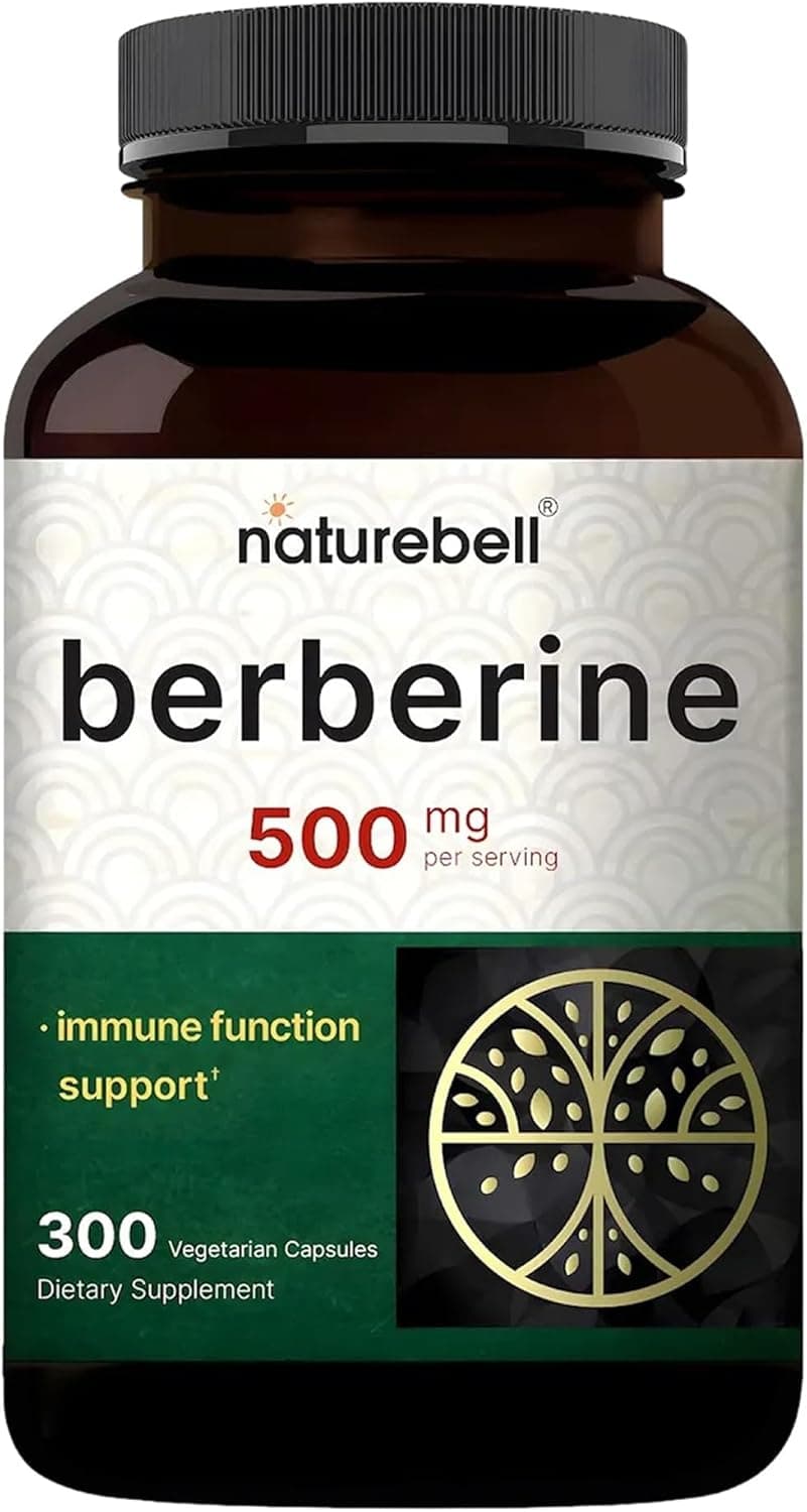 NatureBell Berberine 500mg - 300 Capsules - 97% Pure Berberine…