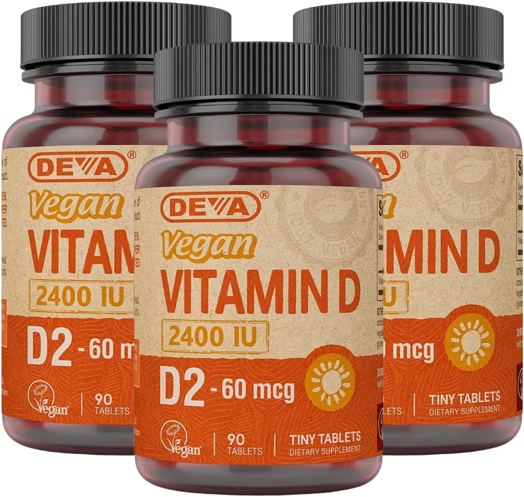DEVA Vegan Vitamin D2 60 mcg 2400 IU