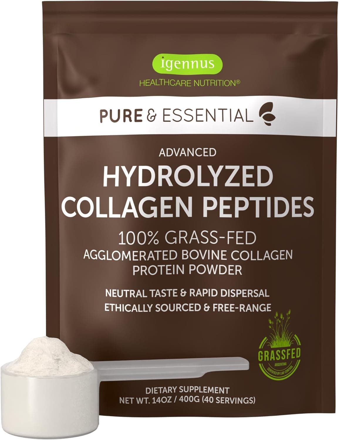 Igennus Free Range Grass Fed Hydrolyzed Bovine Collagen…
