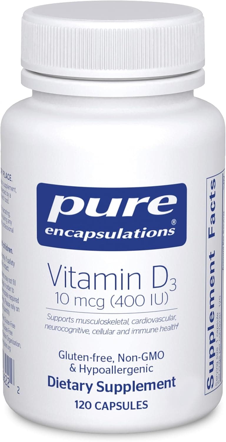 Pure Encapsulations Vitamin D3 10 mcg (400 IU)…