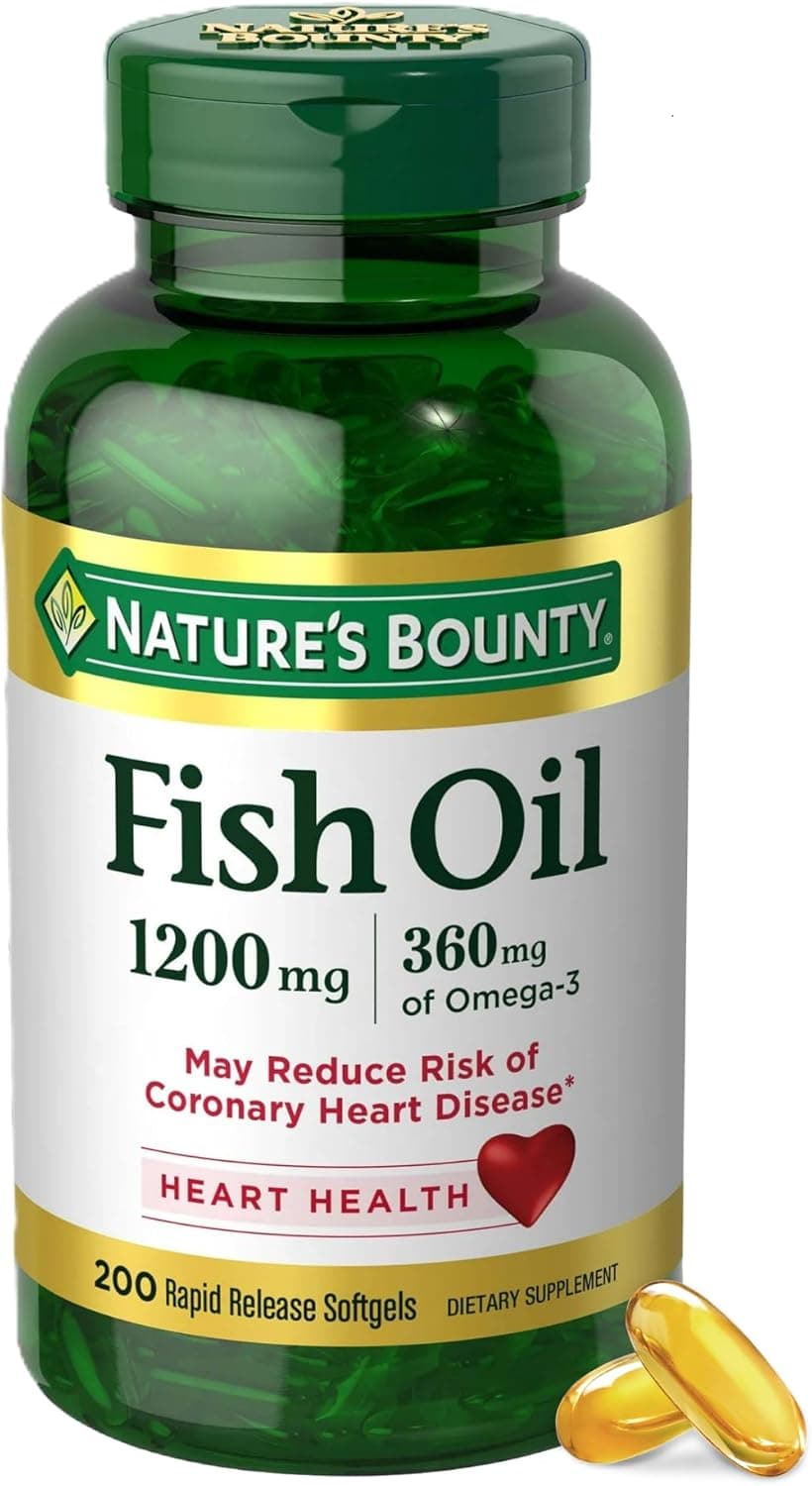 Nature's Bounty Fish Oil Omega 3 Supplements - Supports Heart…