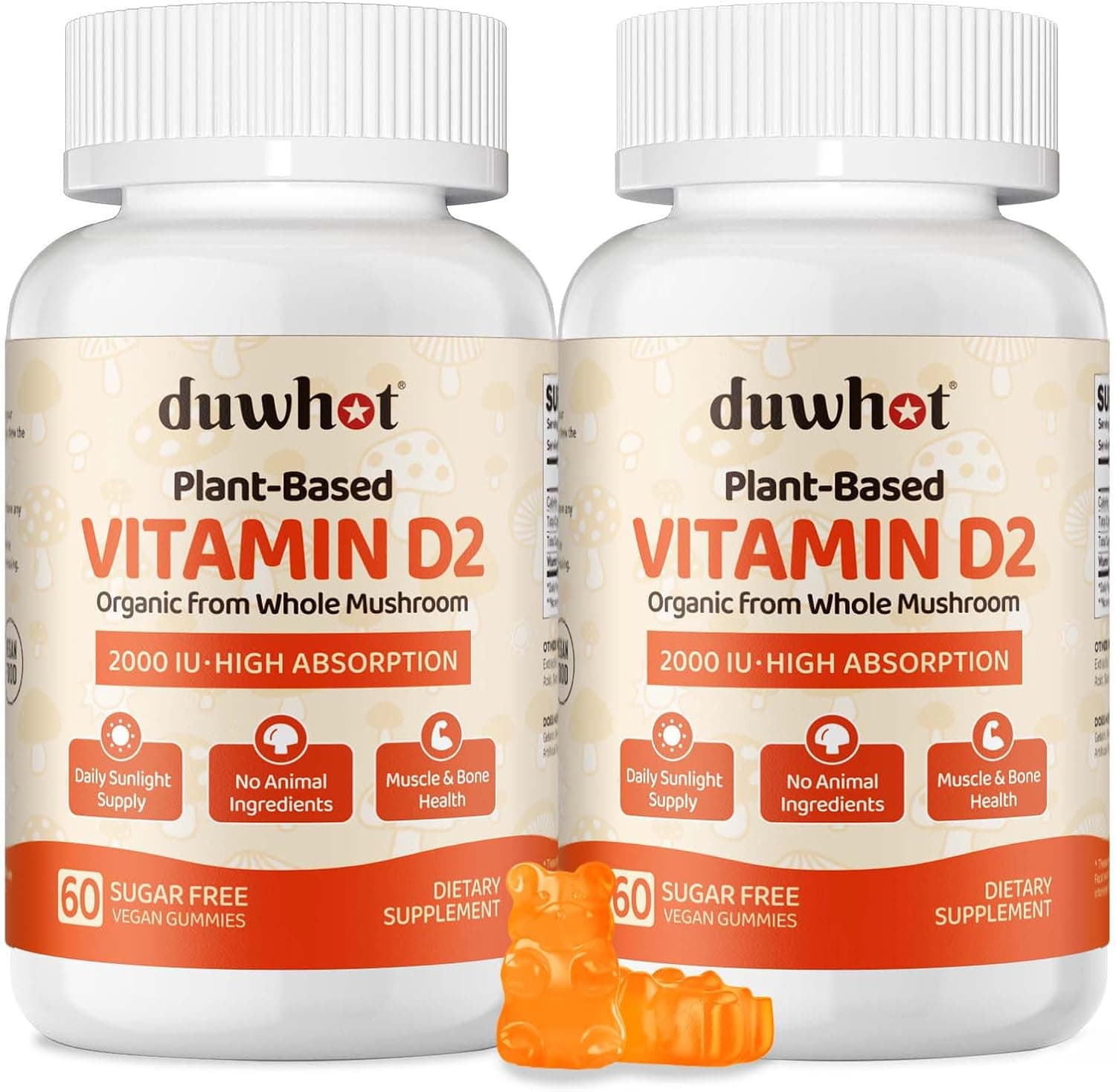 duwhot Vitamin D2 Gummies 2000 IU