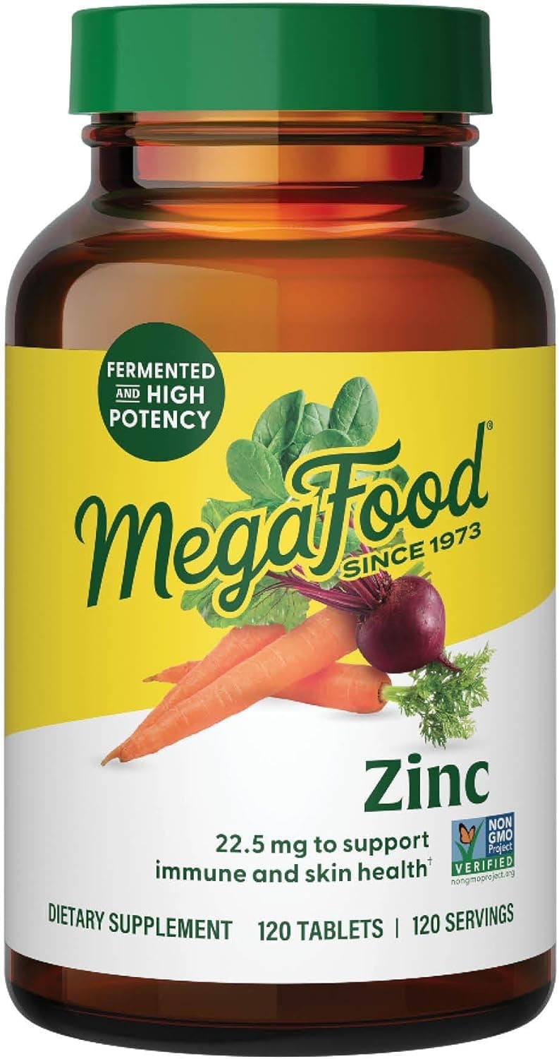 MegaFood Zinc Supplements for Women & Men - Vegan Immune…