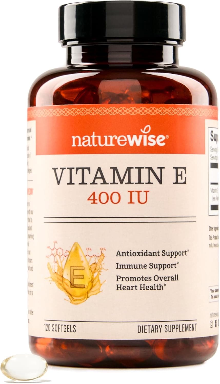 NatureWise Vitamin E 400 IU Softgels (180mg DL-Alpha) - Dairy