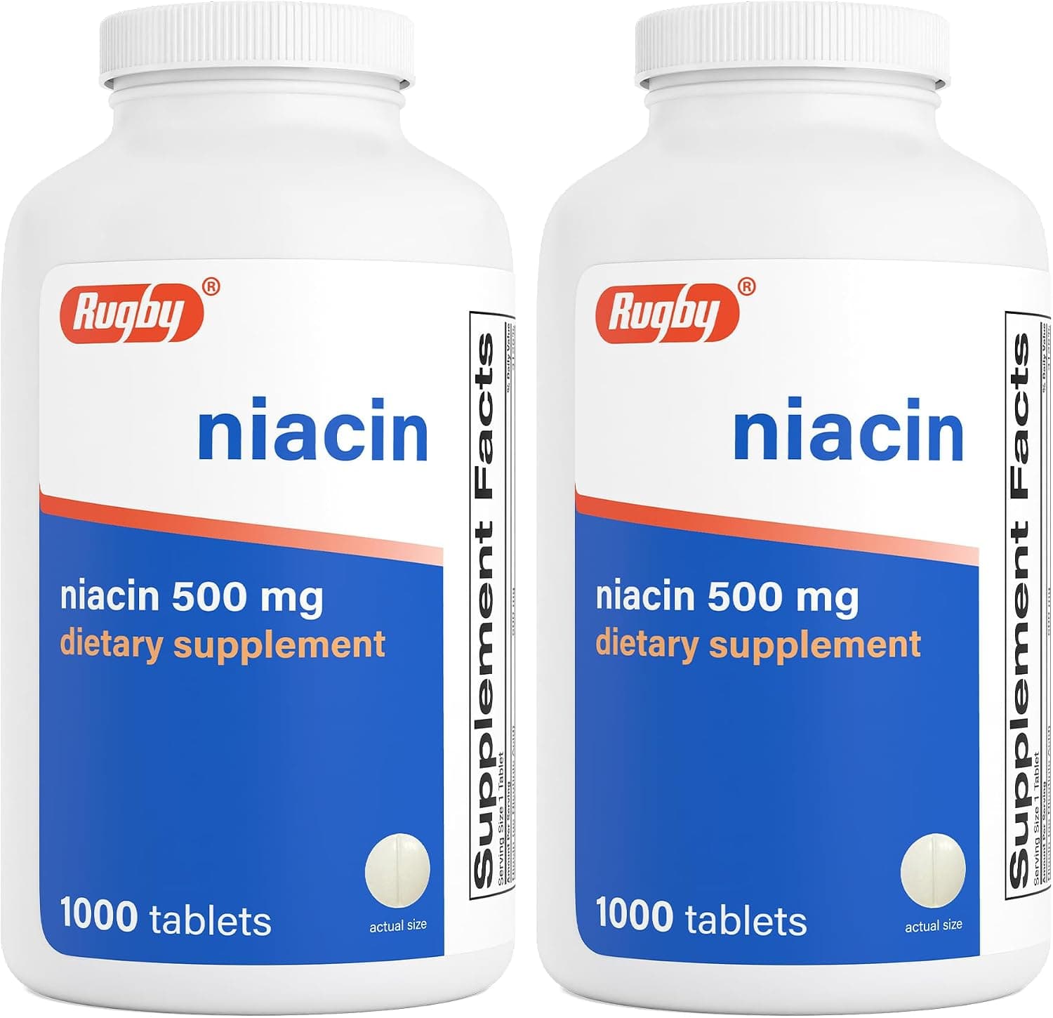 Rugby Niacin 500mg - Vitamin B3 Supplement for Men and Women…