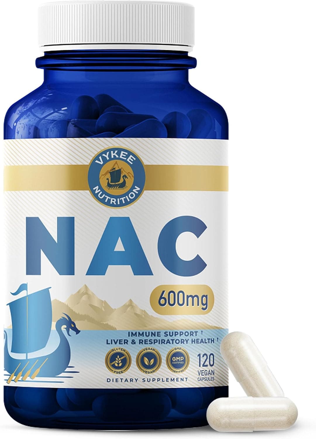Vykee Nutrition NAC Capsules 600 mg N Acetyl L Cysteine…