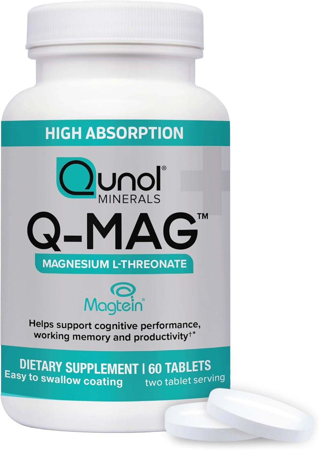 Qunol Q-Mag Magnesium L-Threonate Tablets