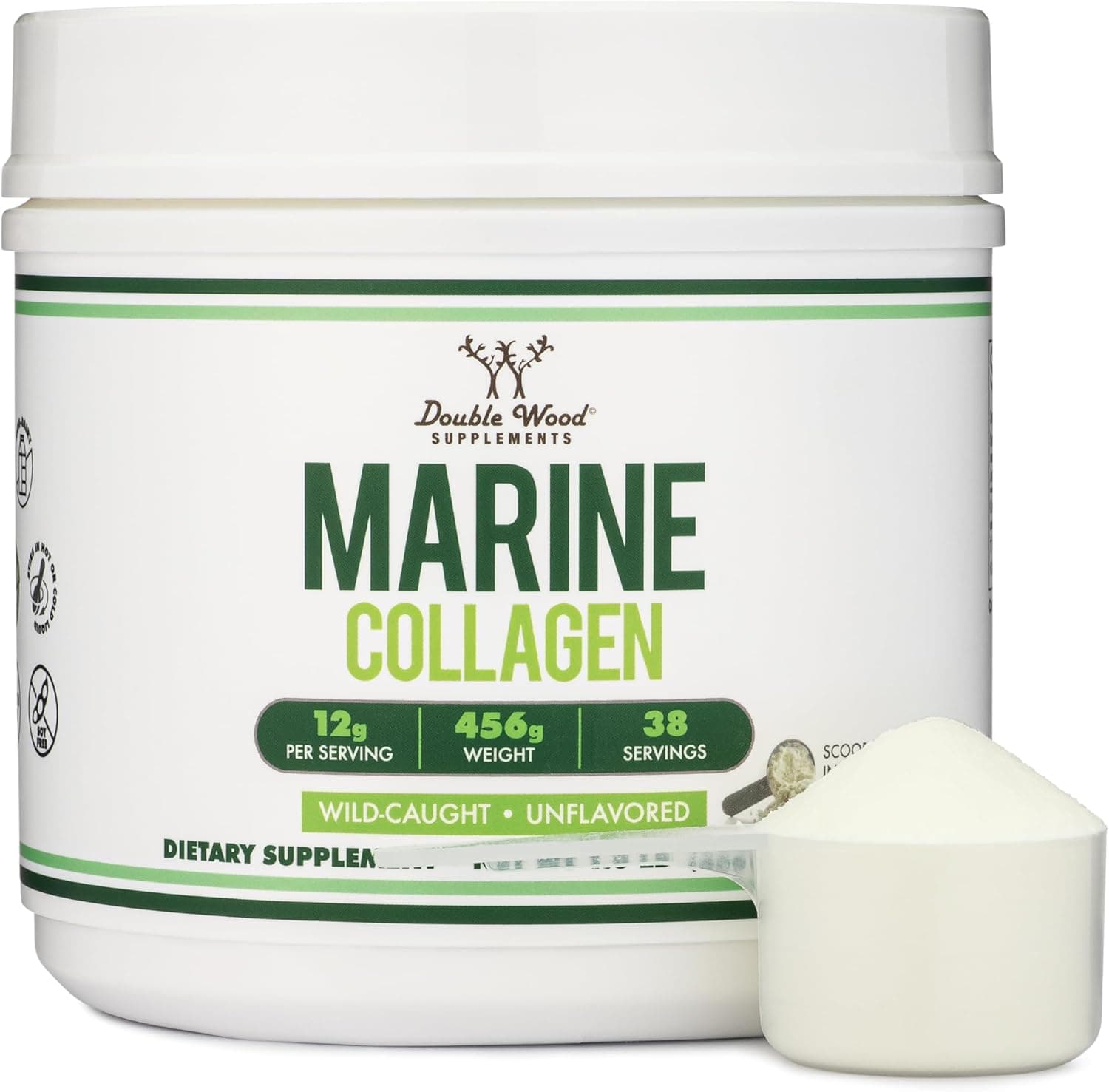 Double Wood Supplements Marine Collagen Powder (1 LB / 16 OZ…