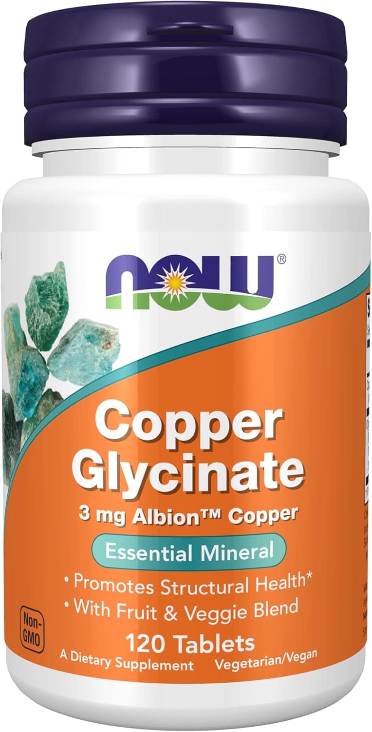 Now Foods Supplements, Copper Glycinate with 3mg Albion…