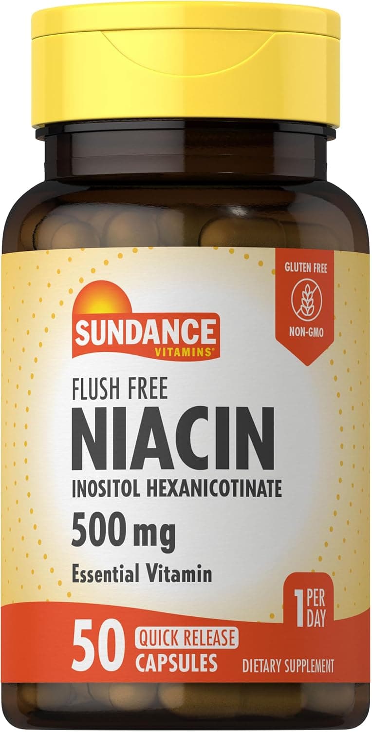 Sundance Niacin 500mg Flush Free | 50 Capsules | Essential…