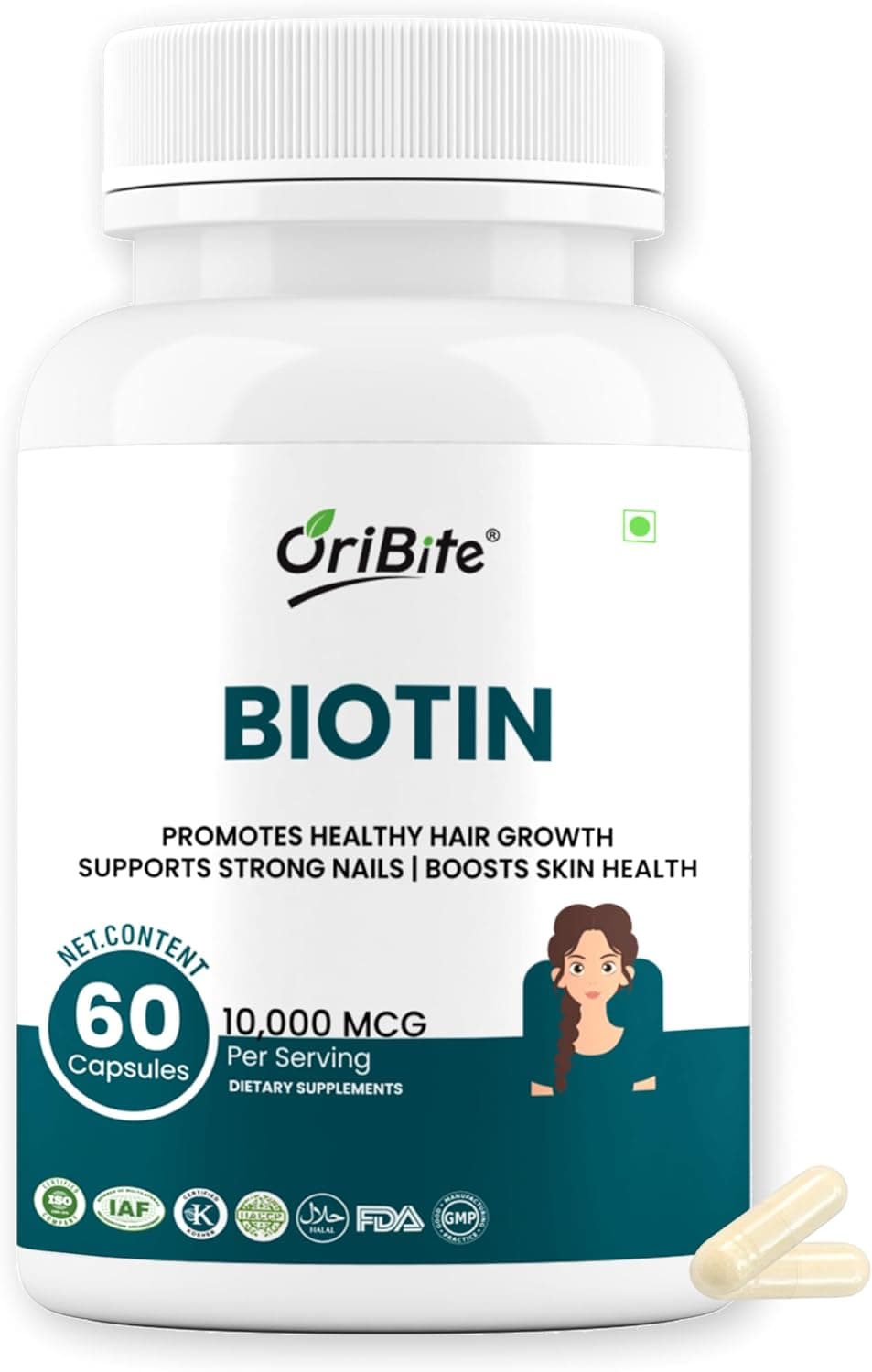 Biotin 10,000 mcg with Zinc & Vitamin C – Hair, Skin & Nail…