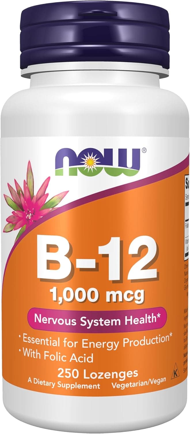 Supplements, Vitamin B-12 1,000 mcg with Folic Acid, Nervous…