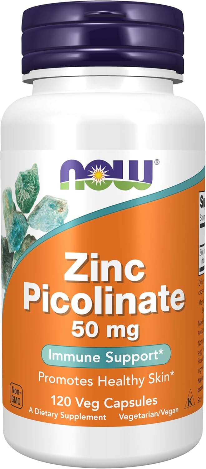 NOW Foods Supplements, Zinc Picolinate 50 mg, Supports Enzyme…