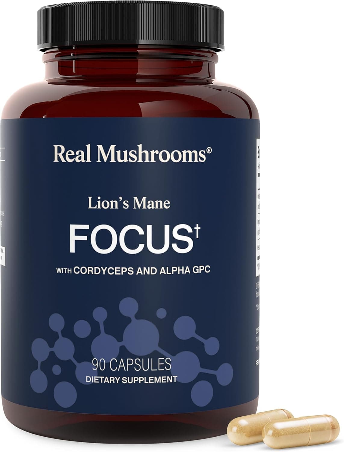 Real Mushrooms Lion’s Mane Focus Capsules (90 Count) – Organic…
