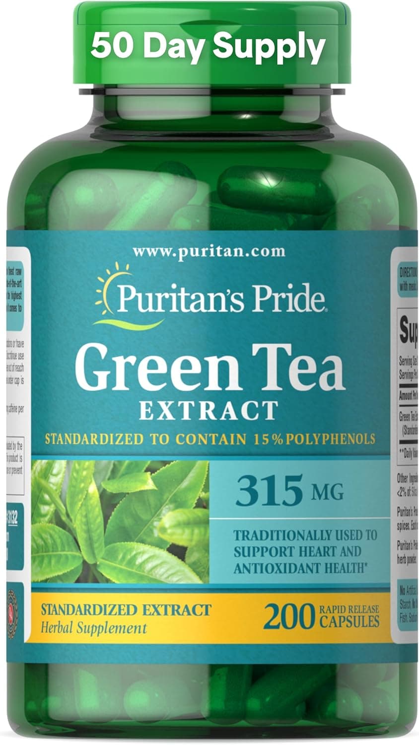 Puritan's Pride Green Tea Standardized Extract 315mg