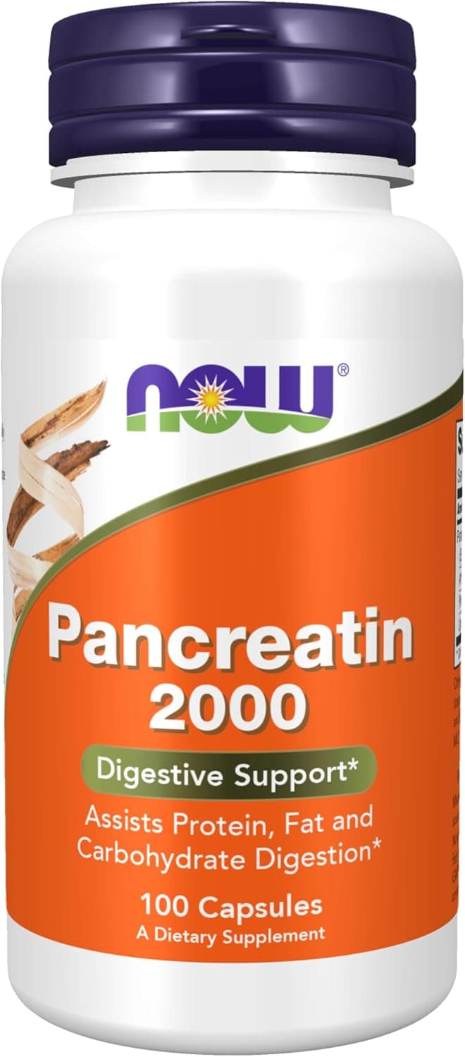 NOW Supplements, Pancreatin 10X 200 mg with naturally…
