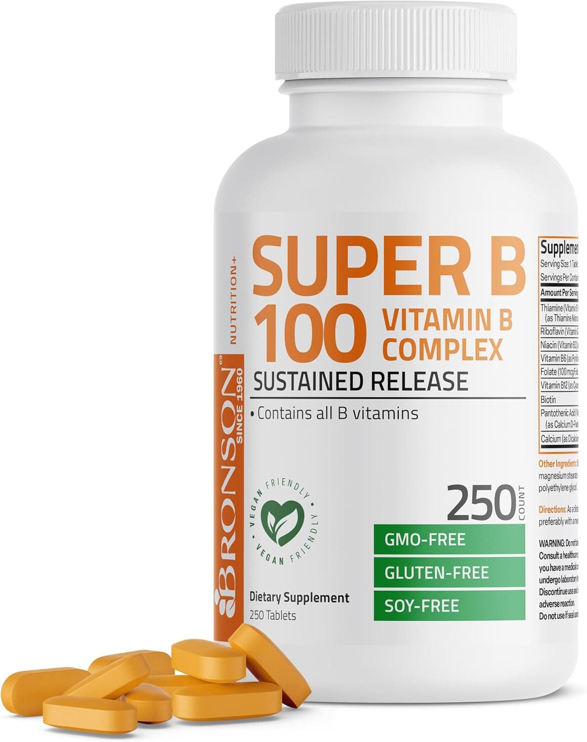 Bronson Super B 100 Vitamin B Complex Sustained Release…