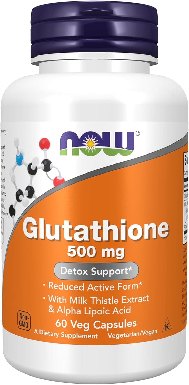 NOW Foods Supplements, Glutathione 500 mg, With Milk Thistle…