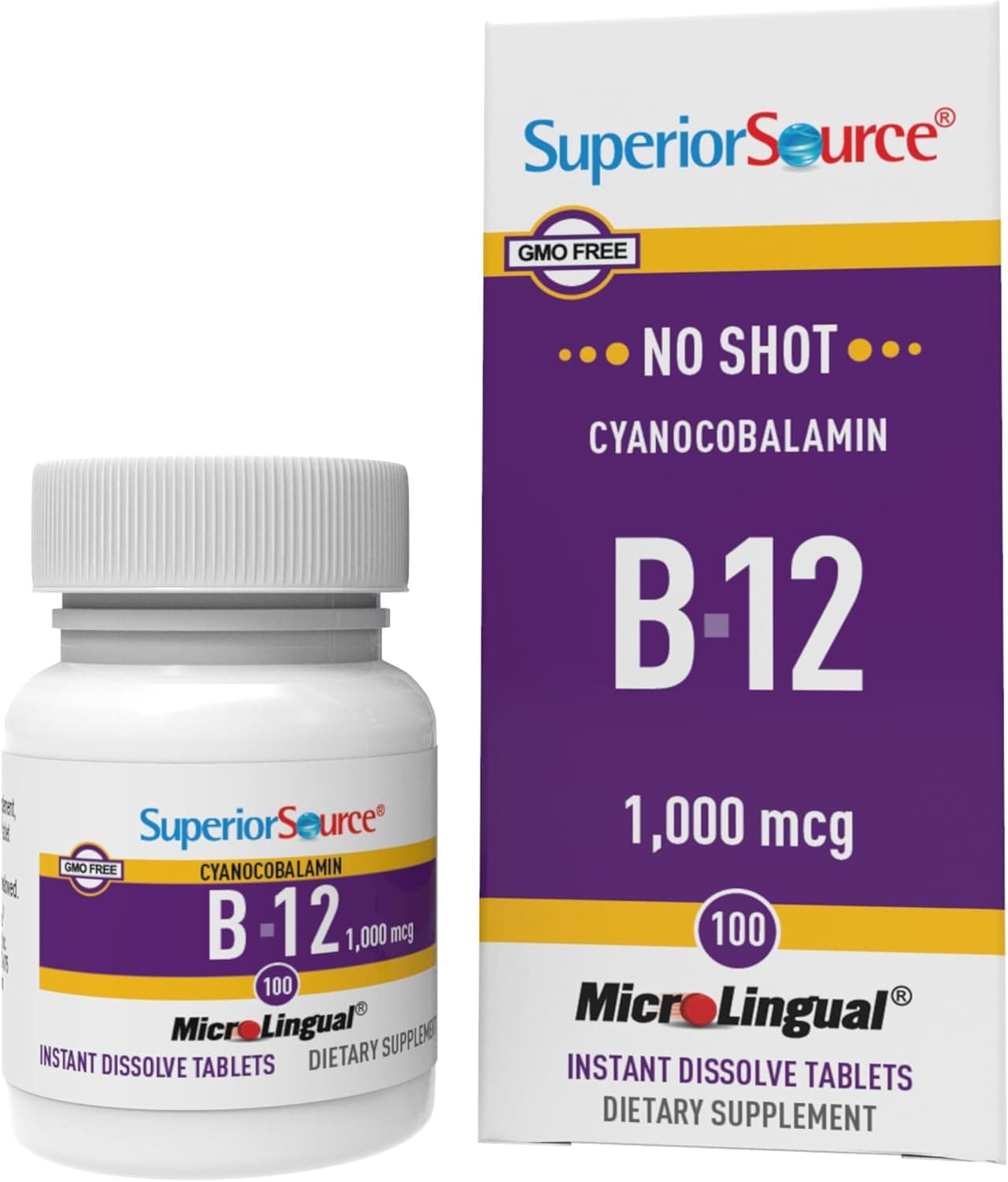 Superior Source No Shot Vitamin B-12 Cyanocobalamin 1000 mcg…