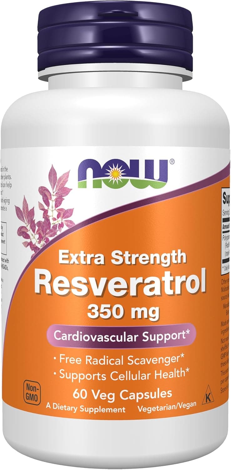 NOW Foods Supplements, Extra Strength Resveratrol 350mg…